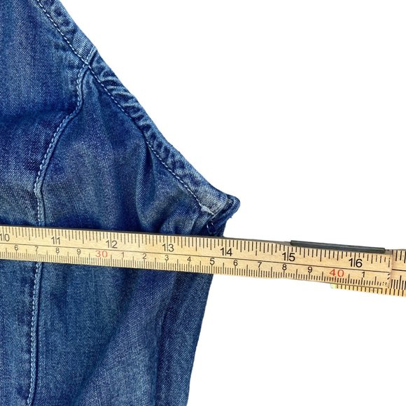 Pilcro And The Letterpress Overalls Womens 0 Halter Wide Leg Denim Anthropologie - Picture 10 of 12